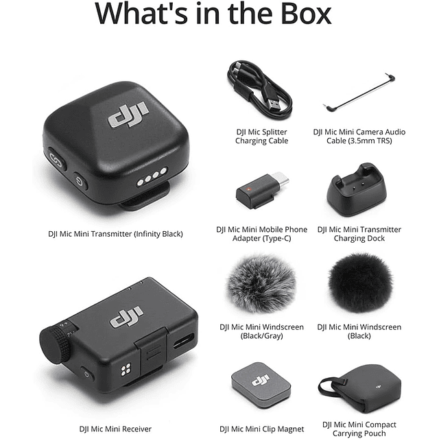 Micrófono DJI Mic Mini 1TX + 1RX + estuche de Carga