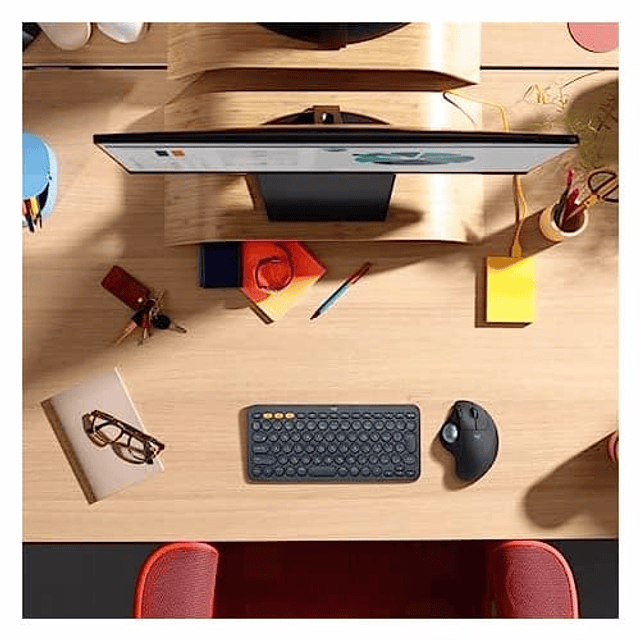 Mouse Trackball Inalámbrico Logitech Ergo M575S Negro