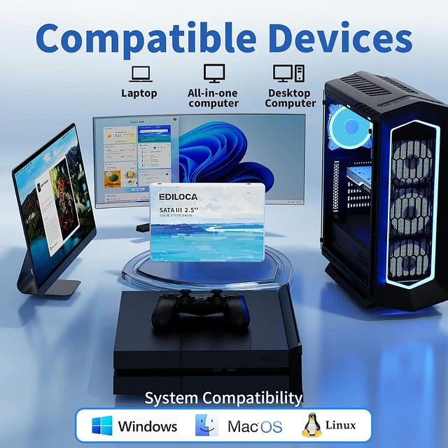 Disco solido EDILOCA ES580E 1TB SATA III 3D NAND