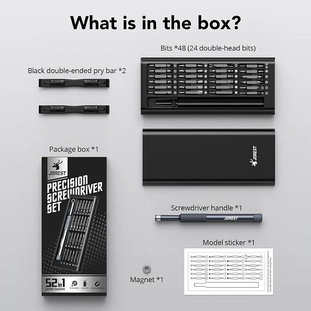 Mini Kit de Destornilladores de precision 52 en 1