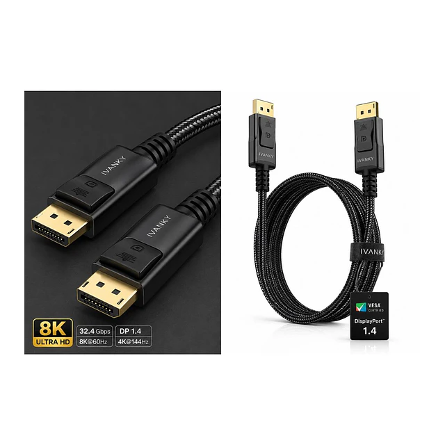 Cable Display Port iVANKY 8K 2 metros