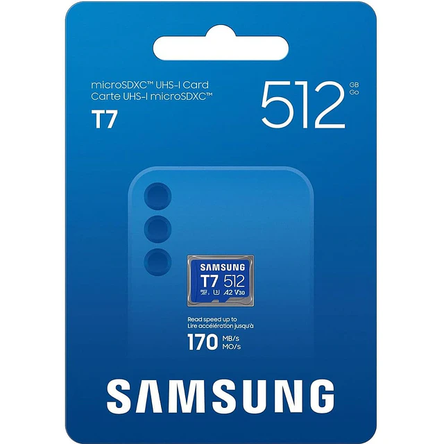 Memoria MicroSDXC SAMSUNG T7 512GB 170MB/S