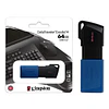 Memoria USB KINGSTON 64 GB Datatraveler Exodia M DTXM AZUL 