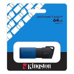Memoria USB KINGSTON 64 GB Datatraveler Exodia M DTXM AZUL 