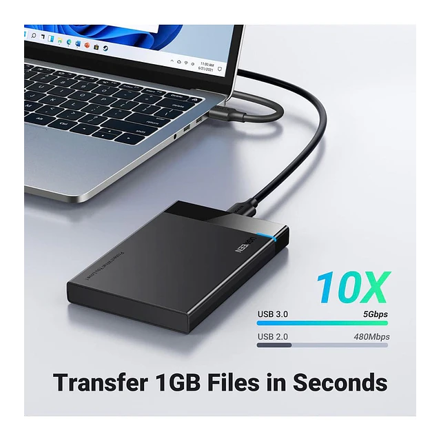 Caja Externa UGREEN USB 3.0 SATA III 2.5" HDD SSD 