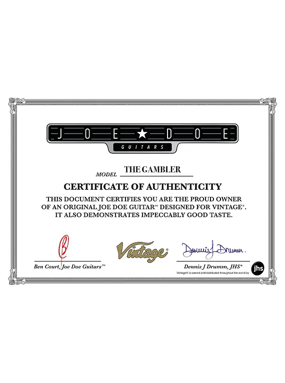 Guitarra Eléctrica Telecaster Joe Doe Gambler Roulette Wheel Black c/Case Vintage JDV32