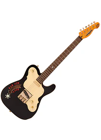Guitarra Eléctrica Telecaster Joe Doe Gambler Roulette Wheel Black c/Case Vintage JDV32