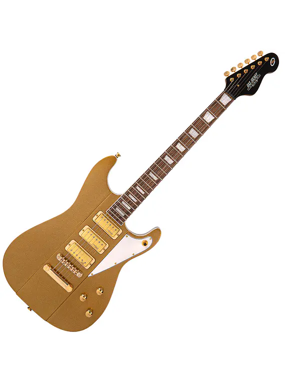 Guitarra Eléctrica Super Strato Joe Doe Gas Jockey Sparkling Gold Sand c/Case Vintage JDV36