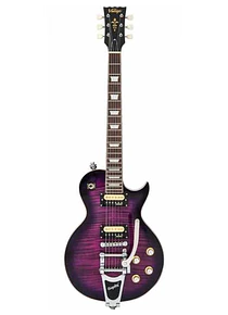 VINTAGE GUITARRA ELECTRICA V100 REISSUED – PURPLE FLAMED C/ PUENTE BIGSBY