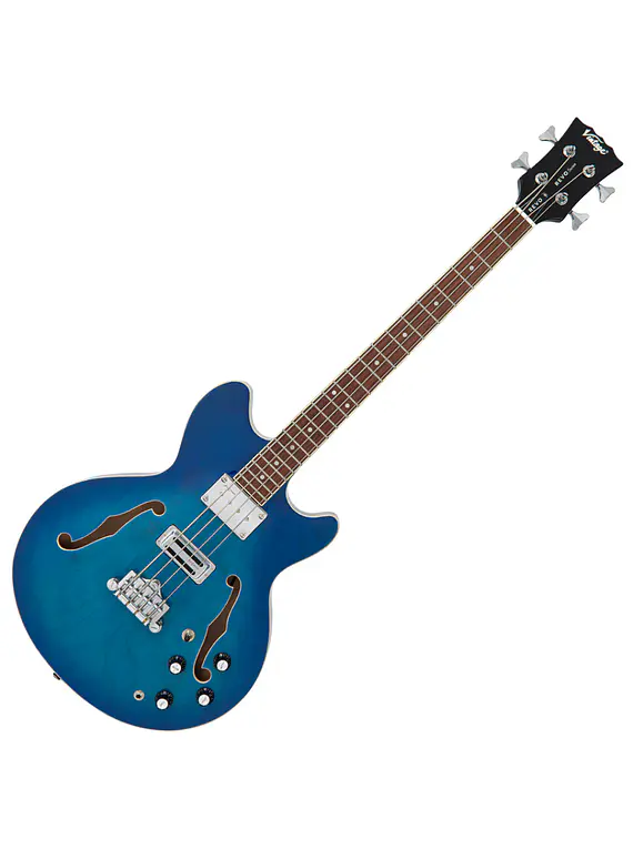 BAJO SEMI-ACUSTICO VINTAGE VRS450BL REVO SERIES SUPREME BLUEBURST