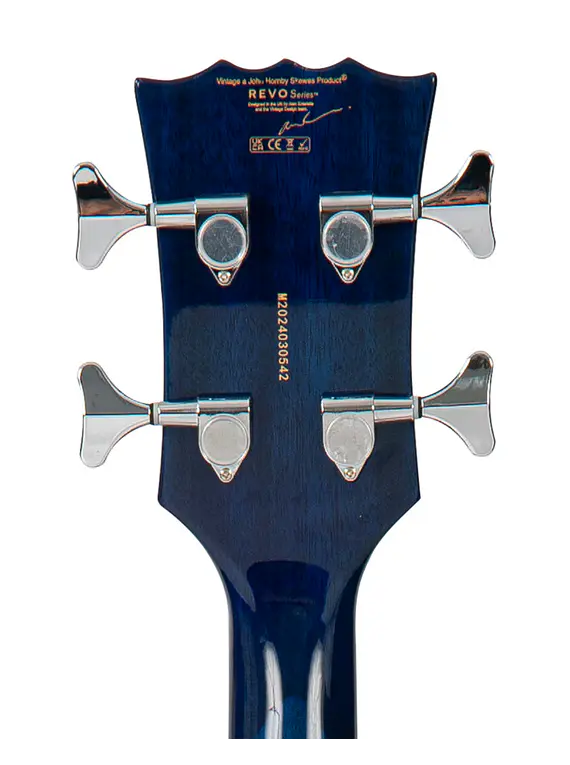 BAJO SEMI-ACUSTICO VINTAGE VRS450BL REVO SERIES SUPREME BLUEBURST