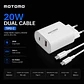 Cargador Rápido Motomo 20w Dual Usb + Cable Tipo C A Tipo C - Miniatura 5