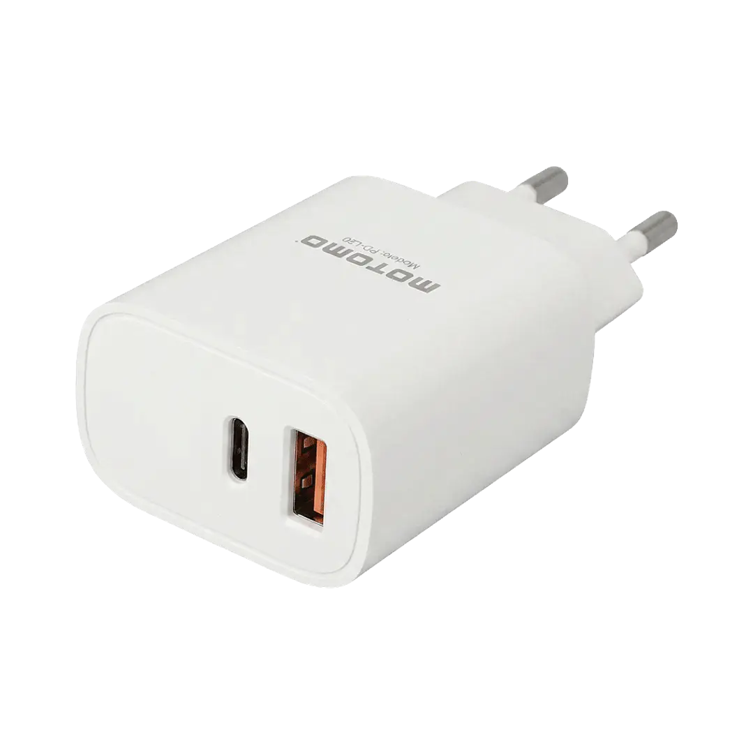 Cargador Rápido Motomo 20w Dual Usb + Cable Tipo C A Tipo C 2