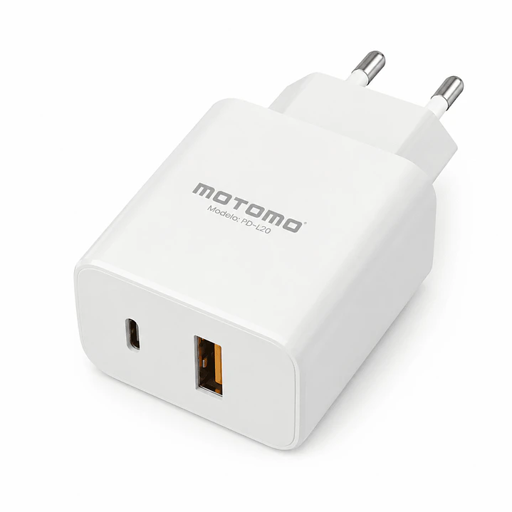 Cargador Rápido Motomo 20w Dual + Cable Tipo C A Lightning 2