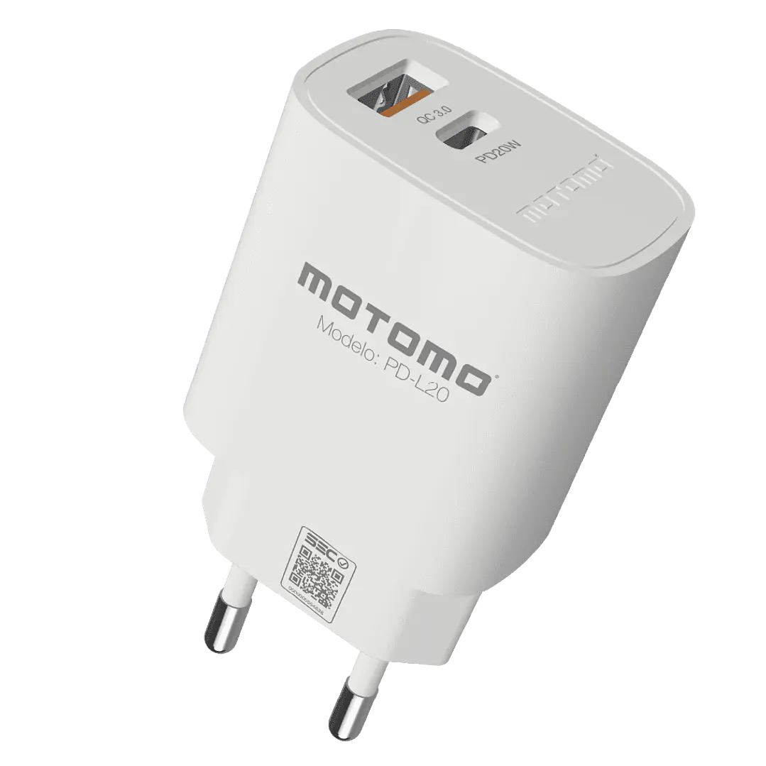 Cargador Rápido Motomo 20w Dual + Cable Tipo C A Lightning 1