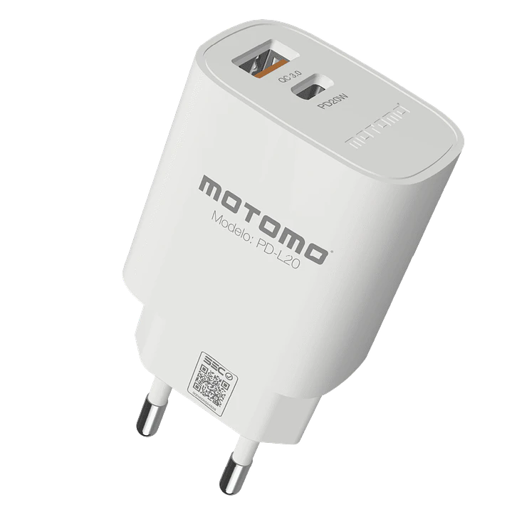 Cargador Rápido Motomo 20w Dual + Cable Tipo C A Lightning 1