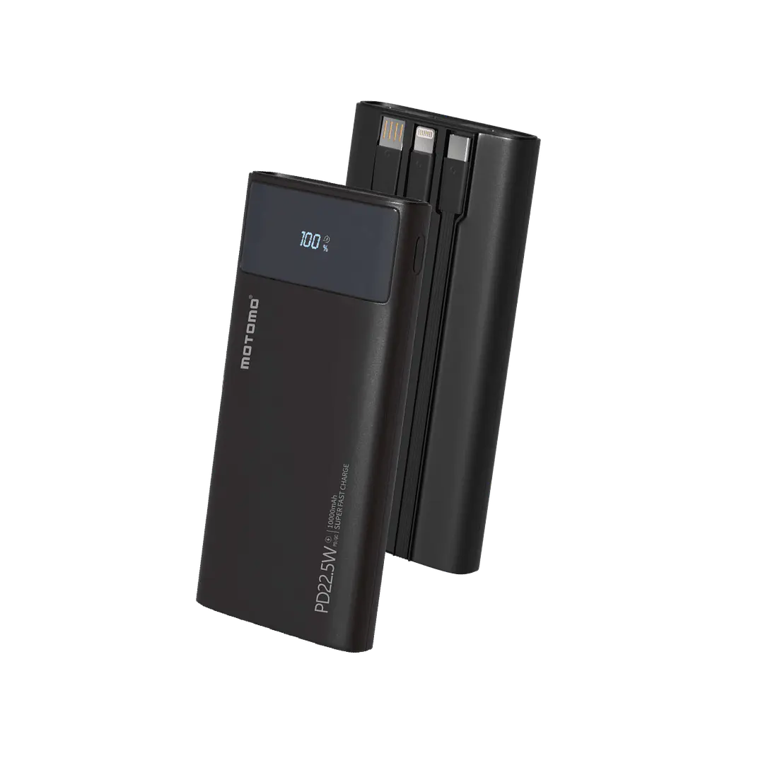 Batería Portátil Powerbank Motomo 10000mAh Cables Integrados 1