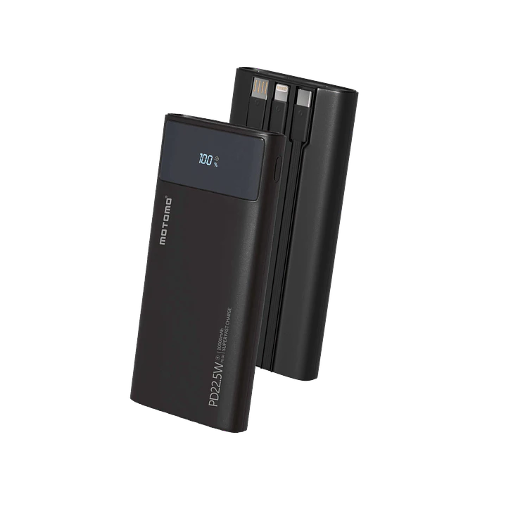 Batería Portátil Powerbank Motomo 10000mAh Cables Integrados 1