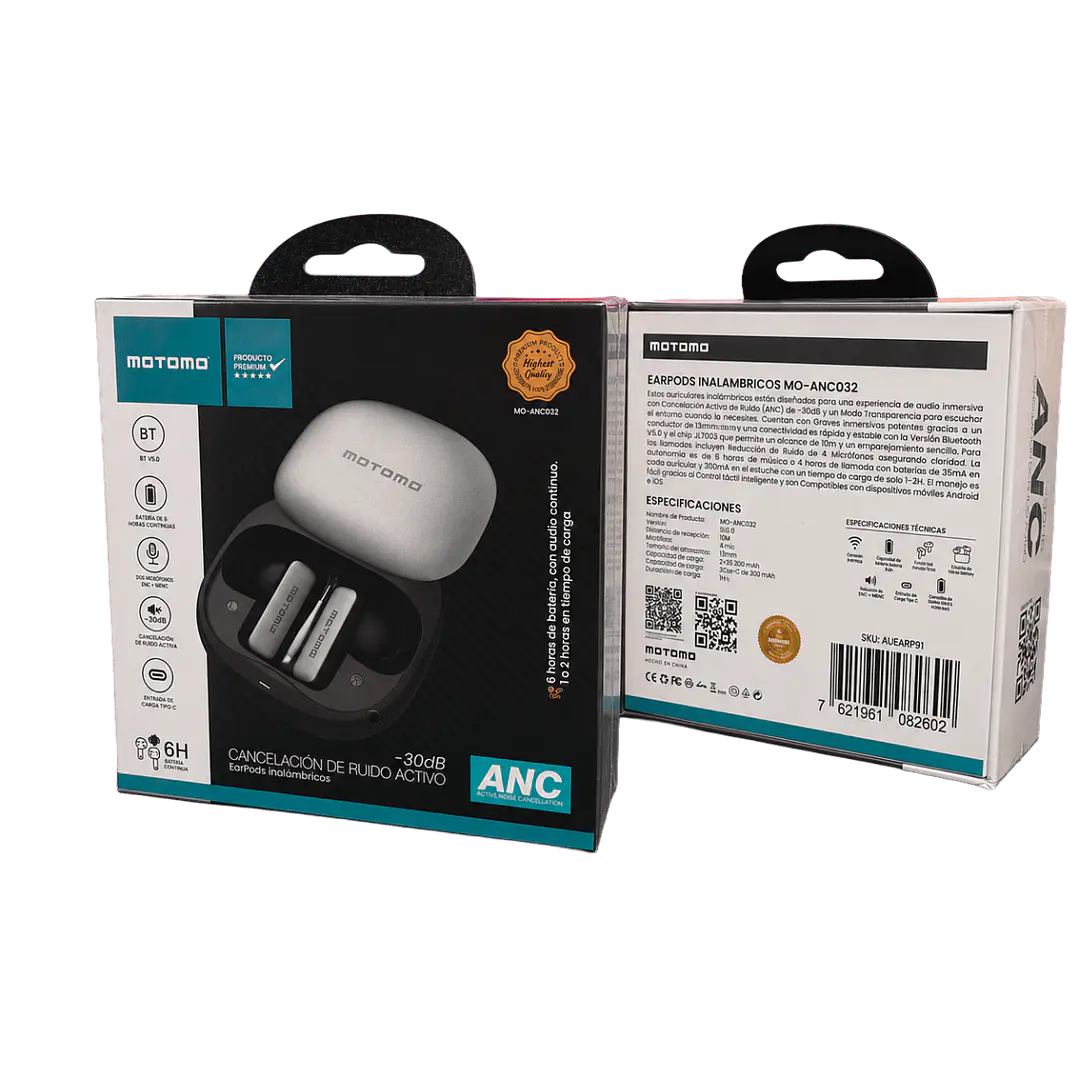 Audífonos Inalámbricos Motomo MO-ANC032 Bluetooth ANC 5