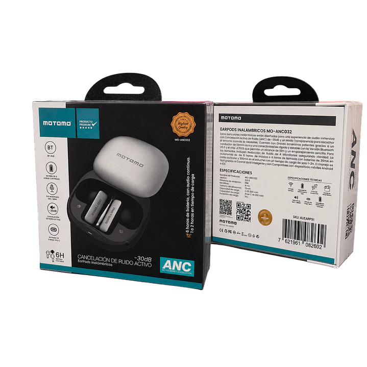 Audífonos Inalámbricos Motomo MO-ANC032 Bluetooth ANC 5