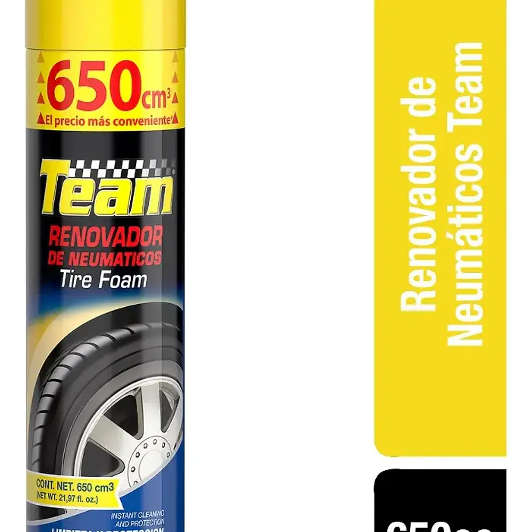 Renovador De Neumáticos Team Aerosol 650cc 2