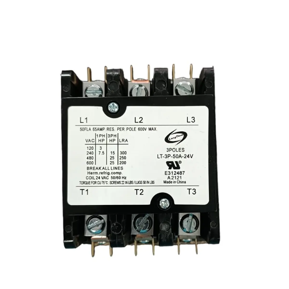 Contactor trifásico 3 polos