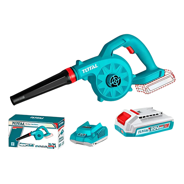 Soplador inalambrico 2 BAT. 2,7 M3 20V TOTAL.