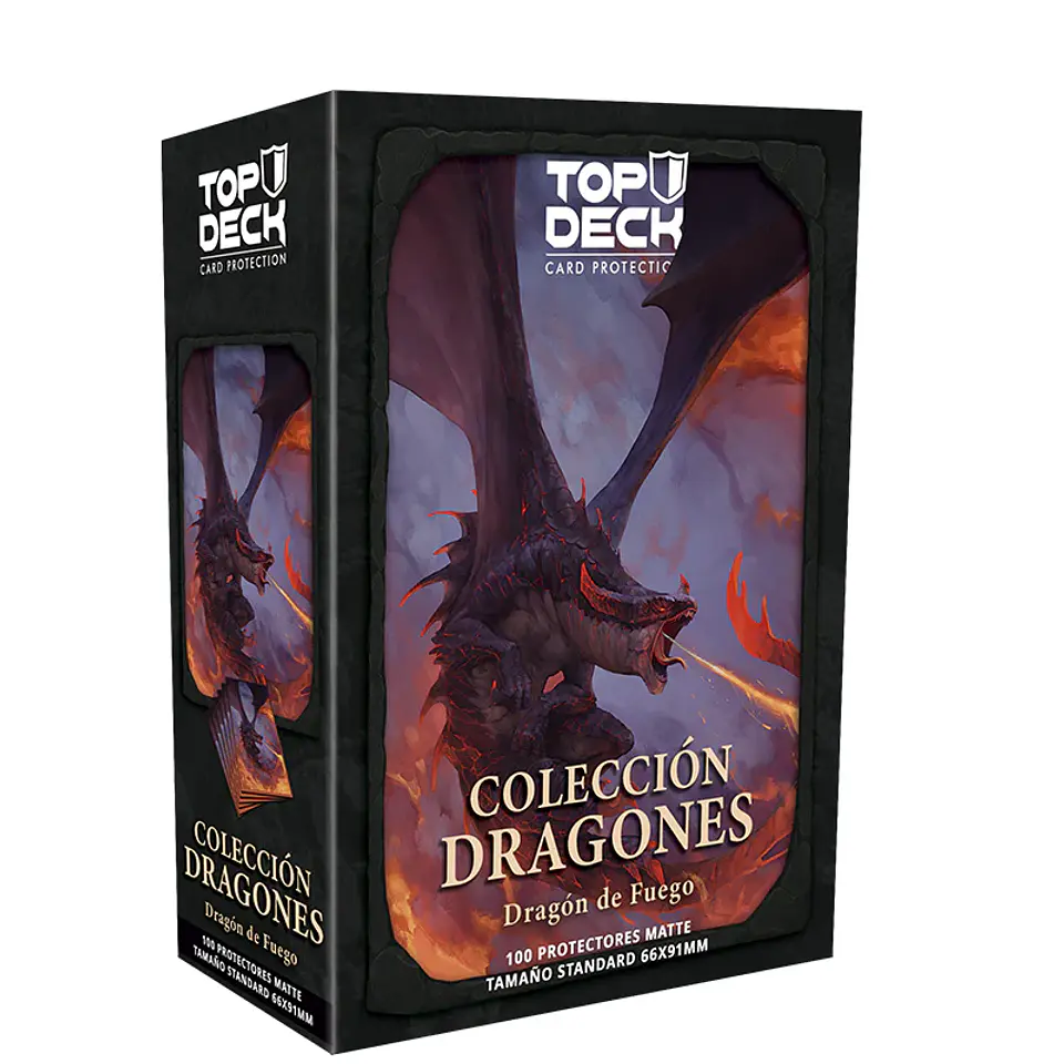 Top Deck - Protectores Estándar - Colección Dragones: Dragón de Fuego 1