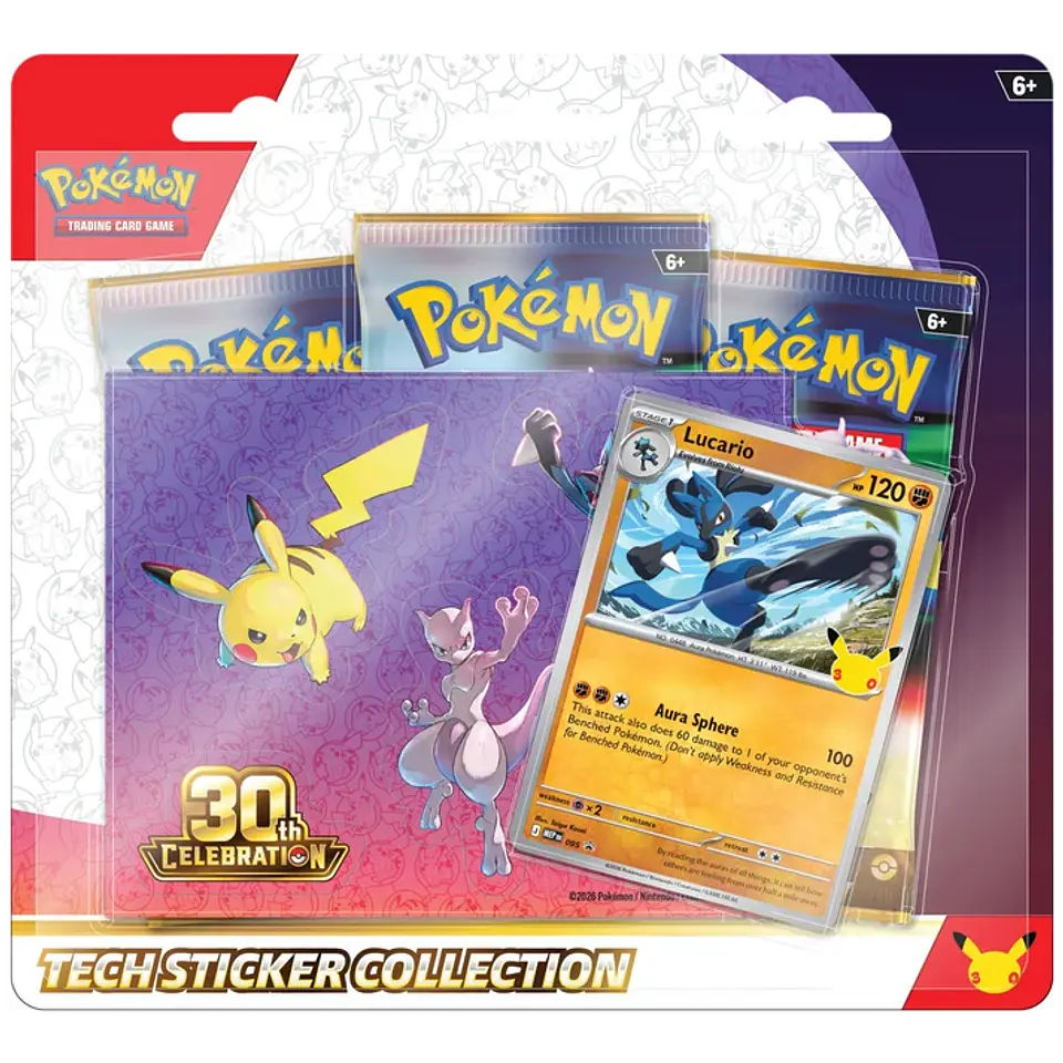 Pokémon TCG: 30th Celebration Tech Sticker Collection Lucario 1