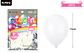 Globos de látex blanco mate 15cm 20pcs - Miniatura 2