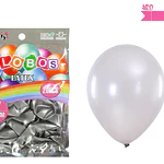 Globos de látex perlado plateado 15cm 20pcs