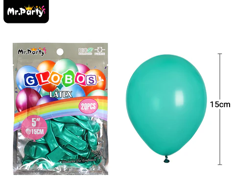 Globos de látex perlado verde oscuro 15cm 20pcs