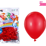 Globos de látex rojo mate 25cm 50pcs