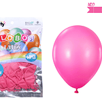 Globos de látex rojo rosa mate 25cm 50pcs
