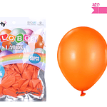 Globos de látex naranja mate 25cm 50pcs