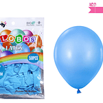 Globos de látex celeste mate 25cm 50pcs