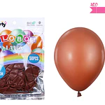 Globos de látex café mate 25cm 50pcs