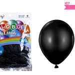 Globos de látex negro mate 25cm 50pcs