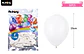 Globos de látex blanco mate 25cm 50pcs - Miniatura 2