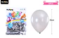 Globos de látex perlado plateado 25cm 50pcs - Miniatura 2