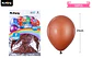Globos de látex café mate 25cm 100pcs - Miniatura 2