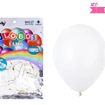 Globos de látex blanco mate 25cm 100pcs