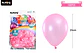 Globos de látex perlado rosa clara 25cm 100pcs - Miniatura 2
