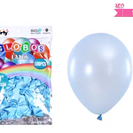Globos de látex perlado celeste 25cm 100pcs