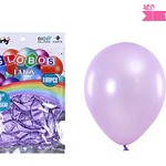 Globos de látex perlado lila 25cm 100pcs