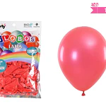 Globos de látex perlado rojo 25cm 100pcs