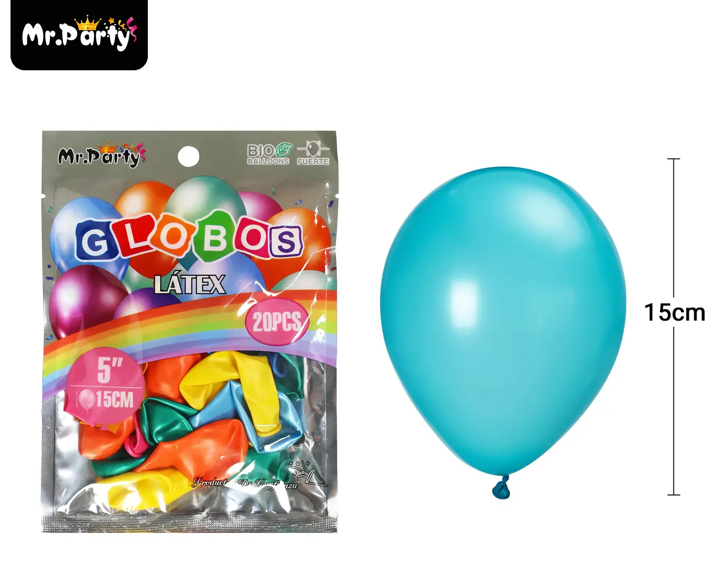 Globos de látex perlado colores surtidos 15cm 20pcs 2