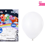 Globos de látex blanco mate 35cm 25pcs