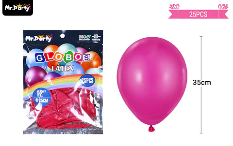 Globos de látex vino tinto mate 35cm 25pcs