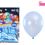 Globos de látex perlado celeste 35cm 25pcs
